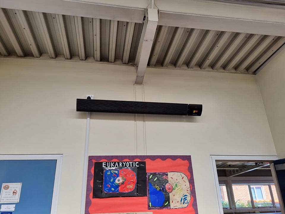 Installation of New Infra Red Power Heater to School in Bournemouth by Probyn Electrical Ltd Dorset