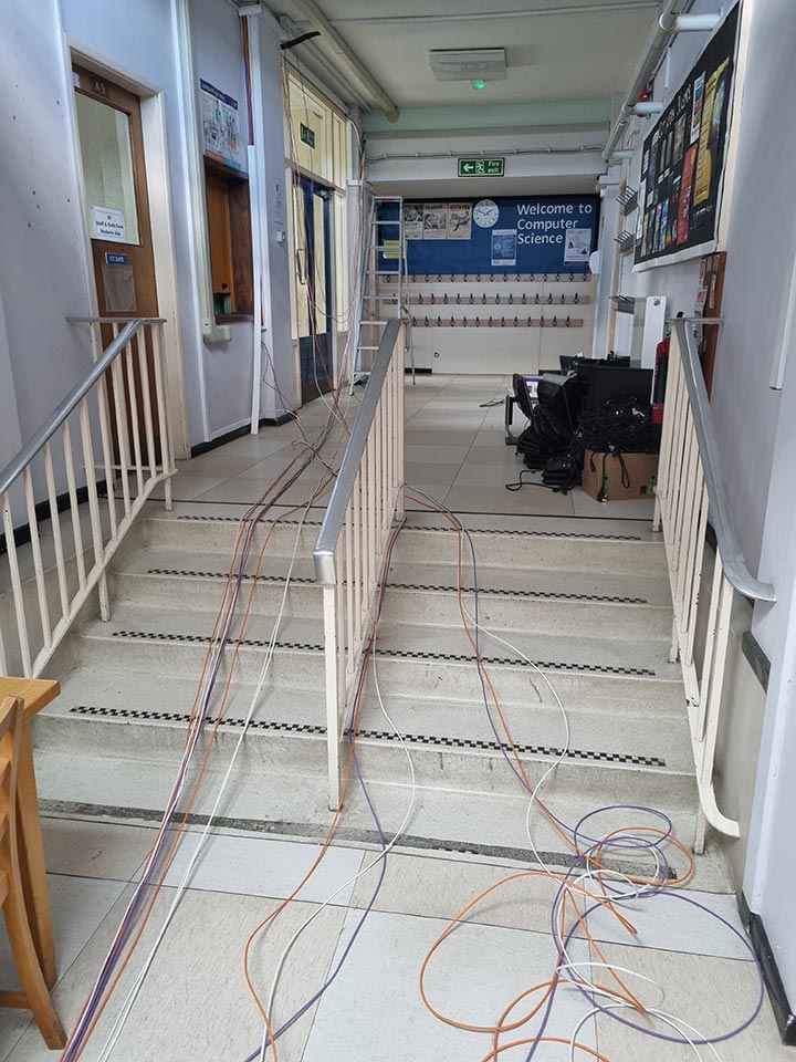 Installation of New Data Supplies to School in Bournemouth by Probyn Electrical Ltd Dorset