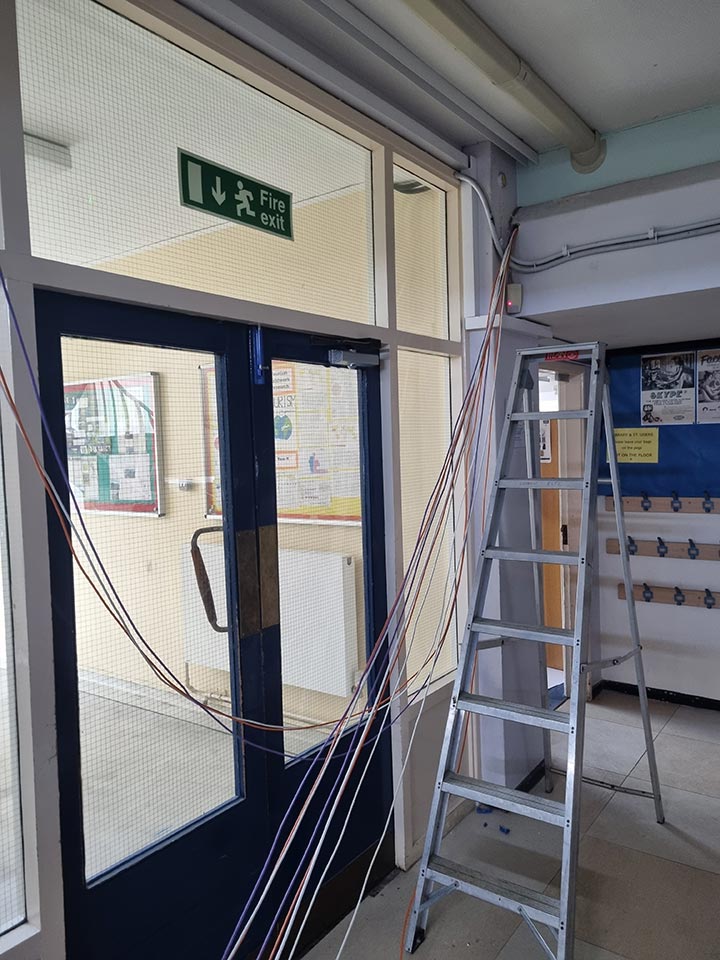 Installation of New Data Supplies to School in Bournemouth by Probyn Electrical Ltd Dorset