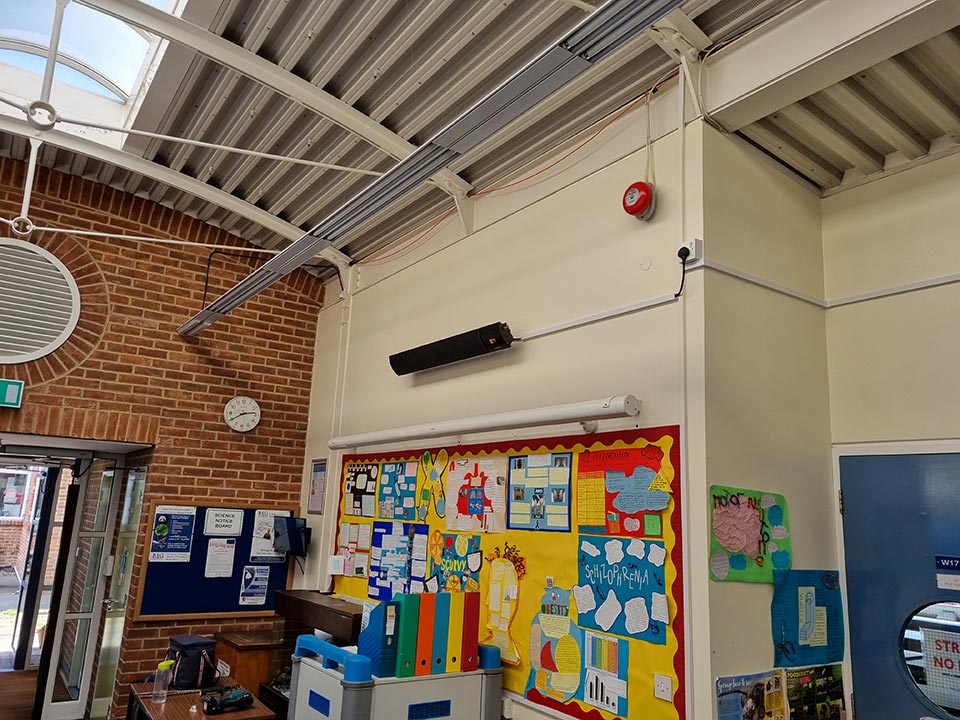 Installation of New Infra Red Power Heater to School in Bournemouth by Probyn Electrical Ltd Dorset