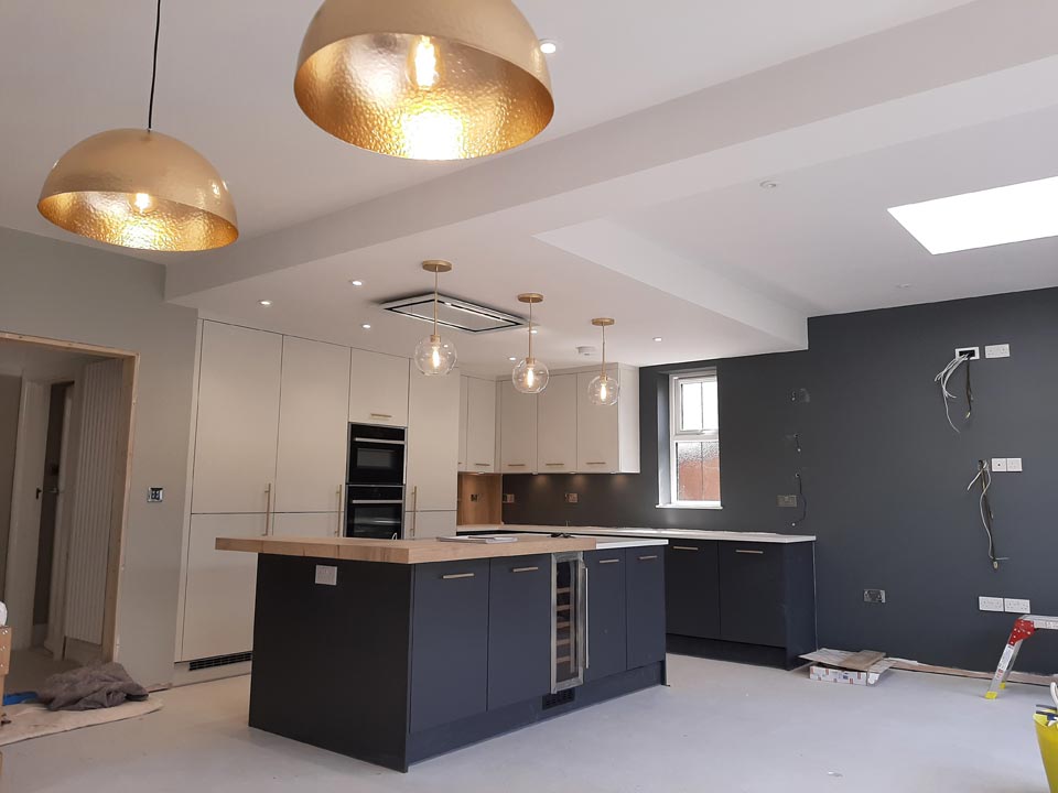 Kitchen Extension Electrics by Probyn Electrical Ltd Bournemouth Poole Christchurch Dorset