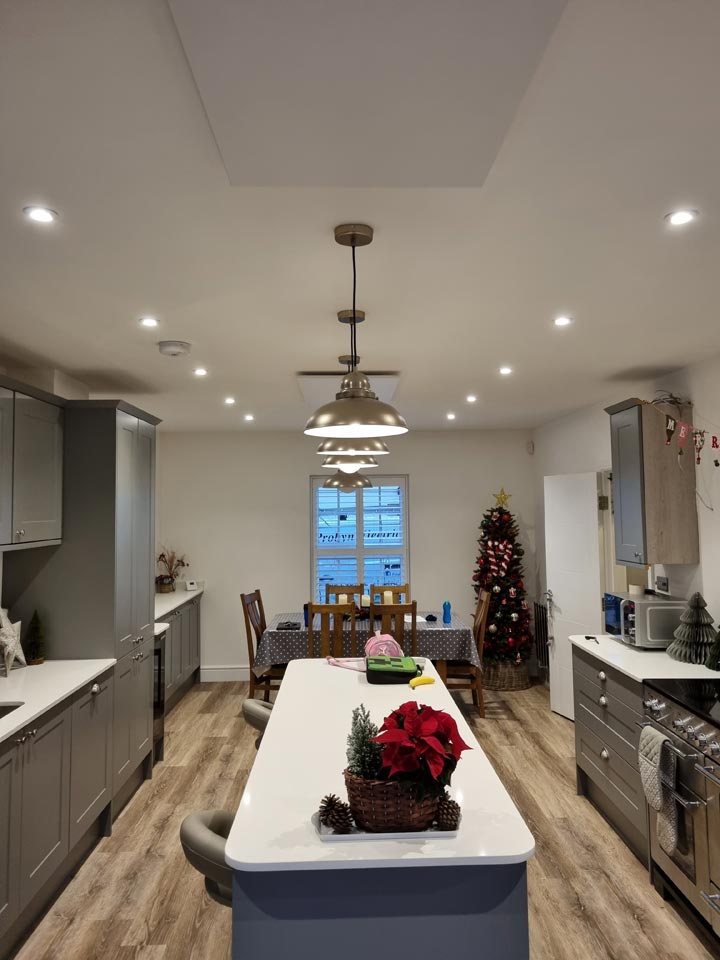 New Kitchen/Dining Area Lighting installed by Probyn Electrical Ltd Bournemouth Poole Christchurch Dorset