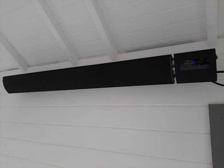 Infrared Bar Heater Installed by Probyn Electrical Ltd
